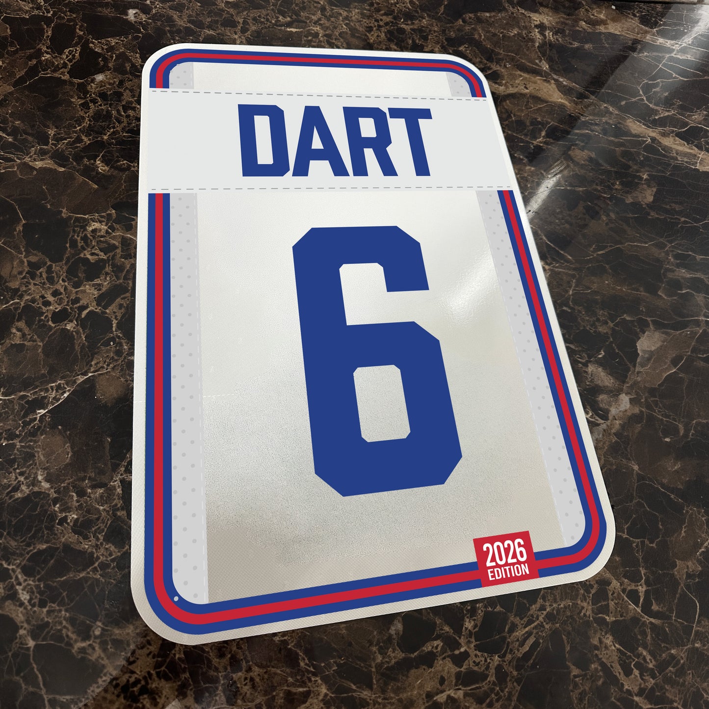 Jaxson Dart #6 New York Jersey Number Sign