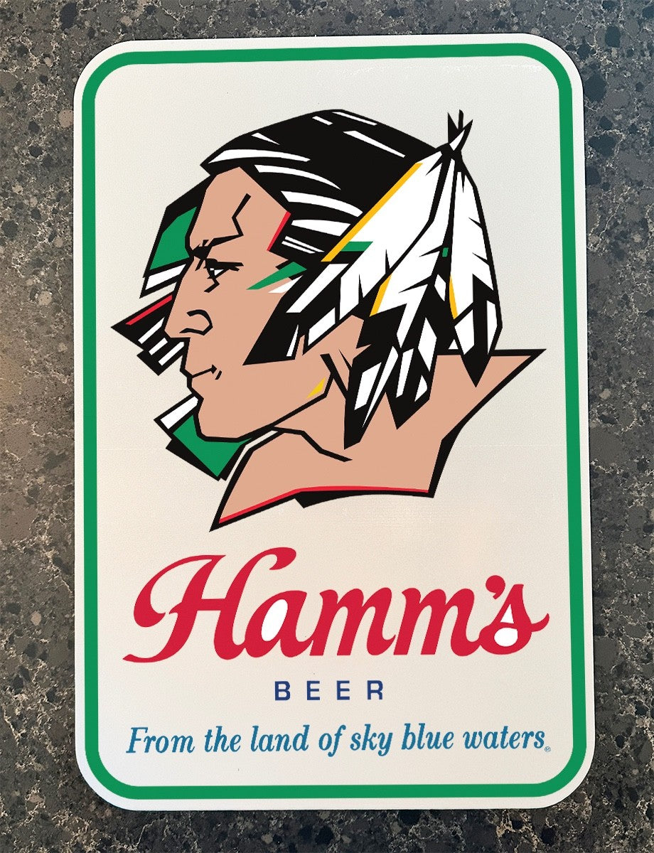 UND Sioux and Hamm's Beer sign