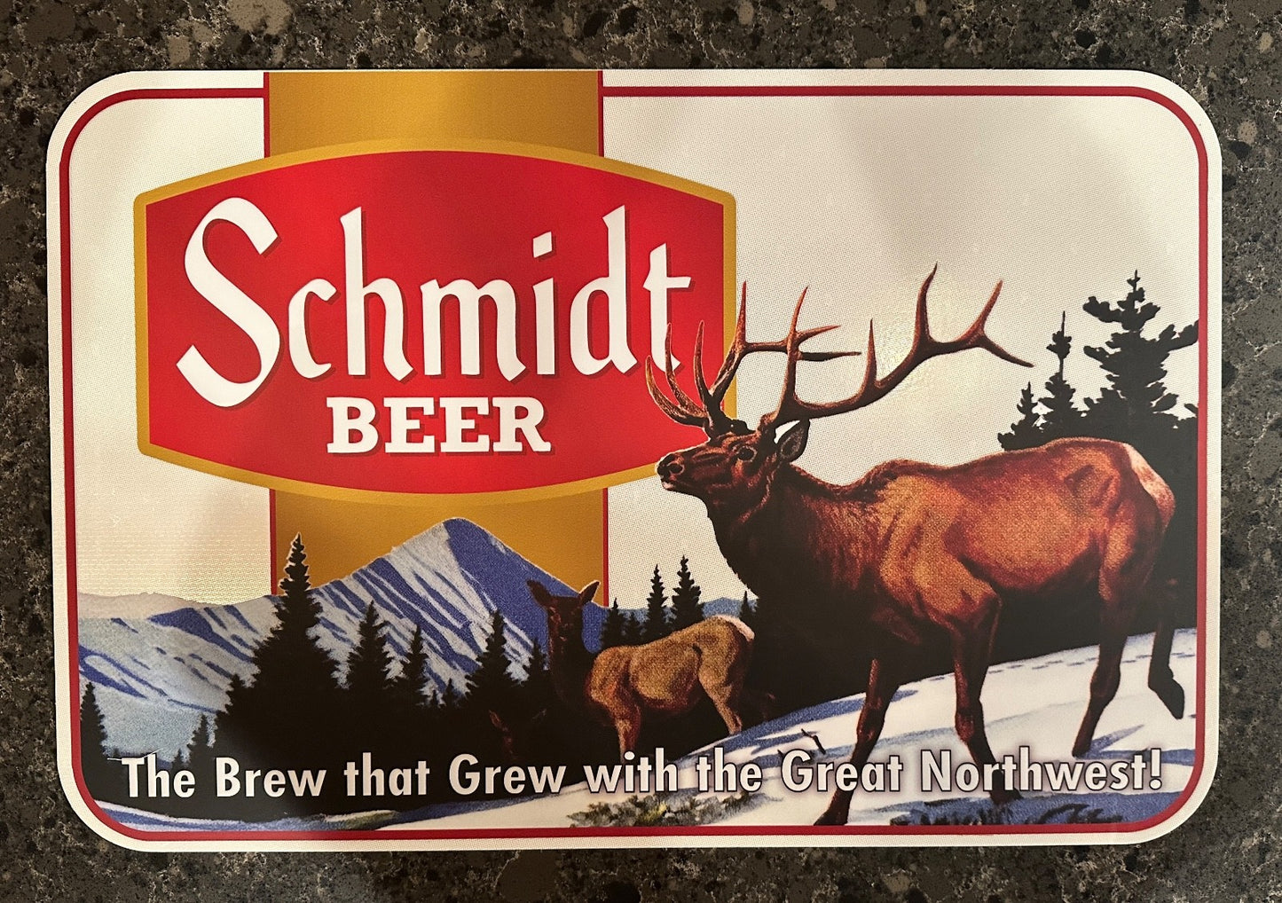 Schmidt Beer Wildlife Series Elk sign