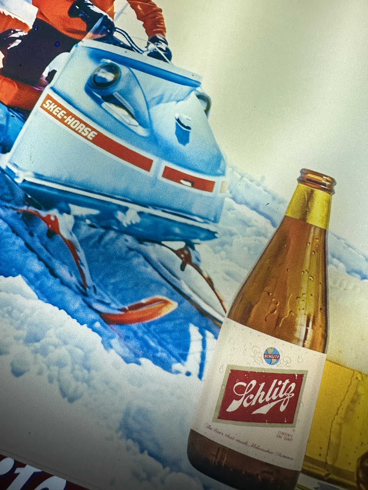 Schlitz Vintage Snowmobile Backlit LED Bar Sign