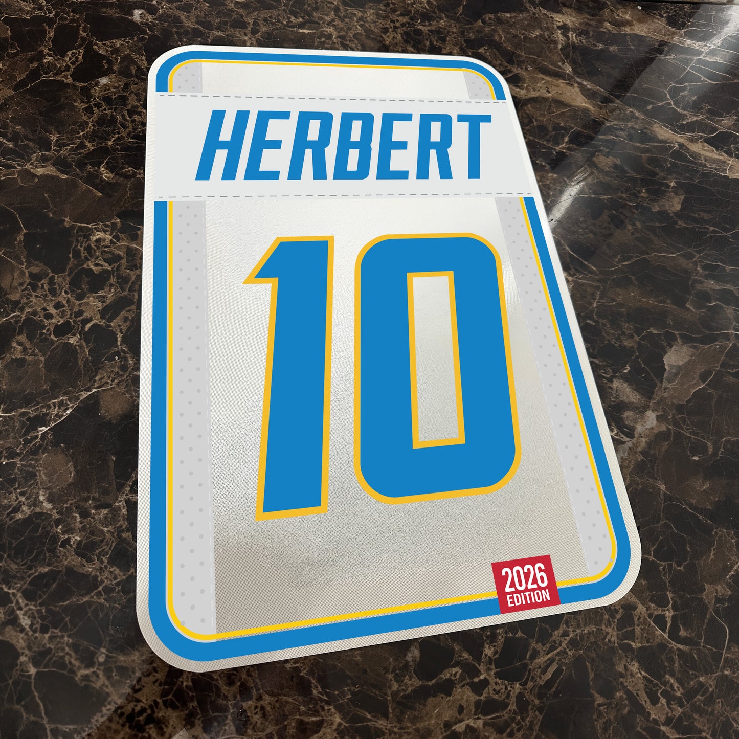 Justin Herbert #10 LA Jersey Number Sign