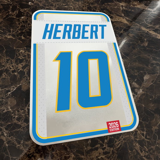 Justin Herbert #10 LA Jersey Number Sign