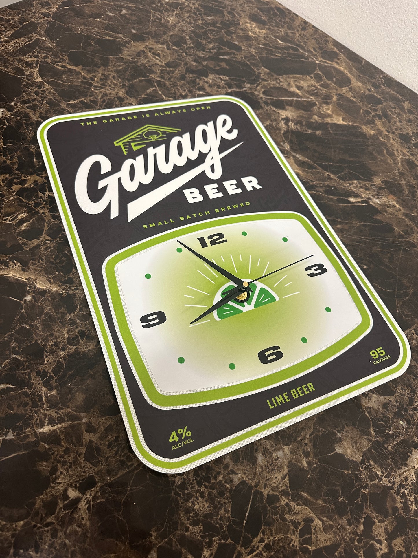 Garage Beer Lime Clock