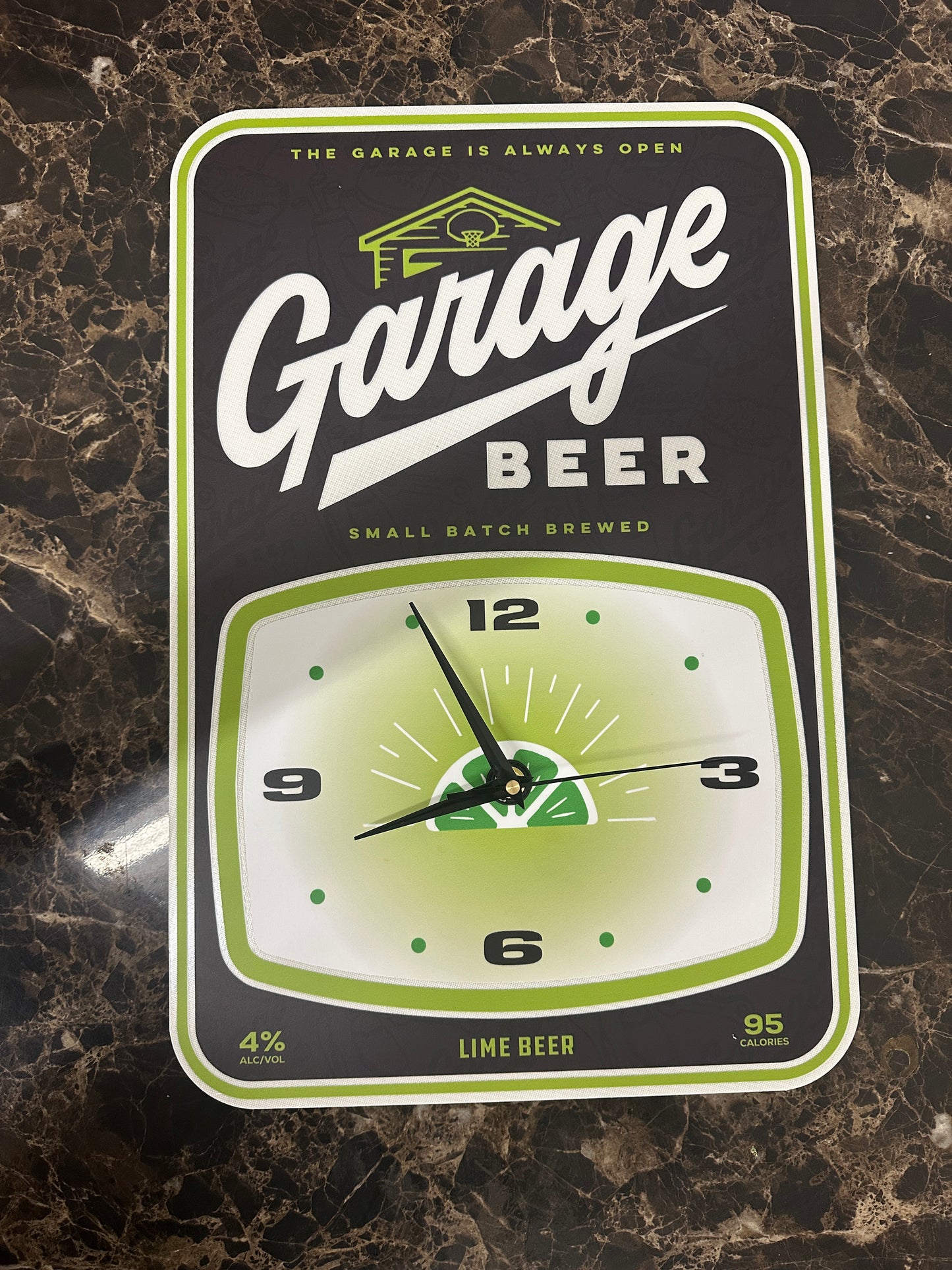 Garage Beer Lime Clock