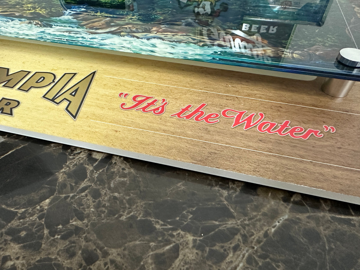 Olympia Beer Waterfall Backlit LED Bar Sign