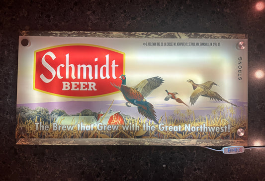 Schmidt Beer Pheasant Backlit LED Bar Sign