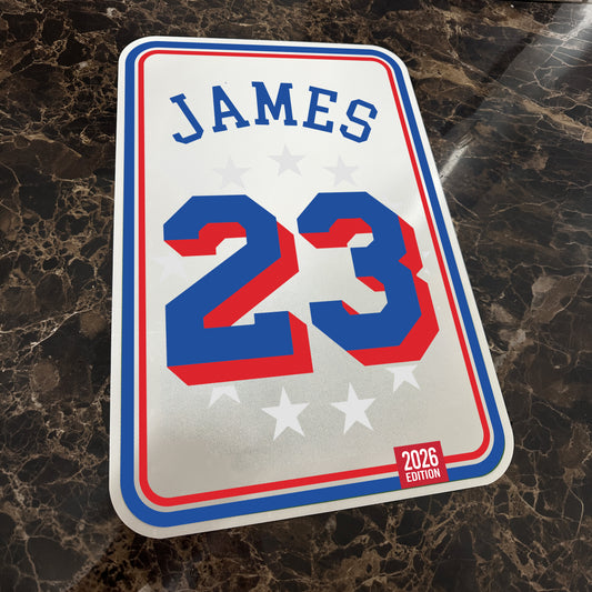 LeBron James #23 Philadelphia Jersey Number Sign