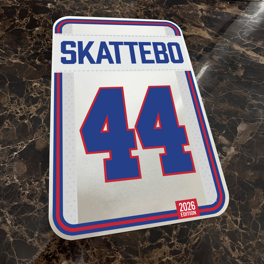 Cam Skattebo #44 New York Jersey Number Sign
