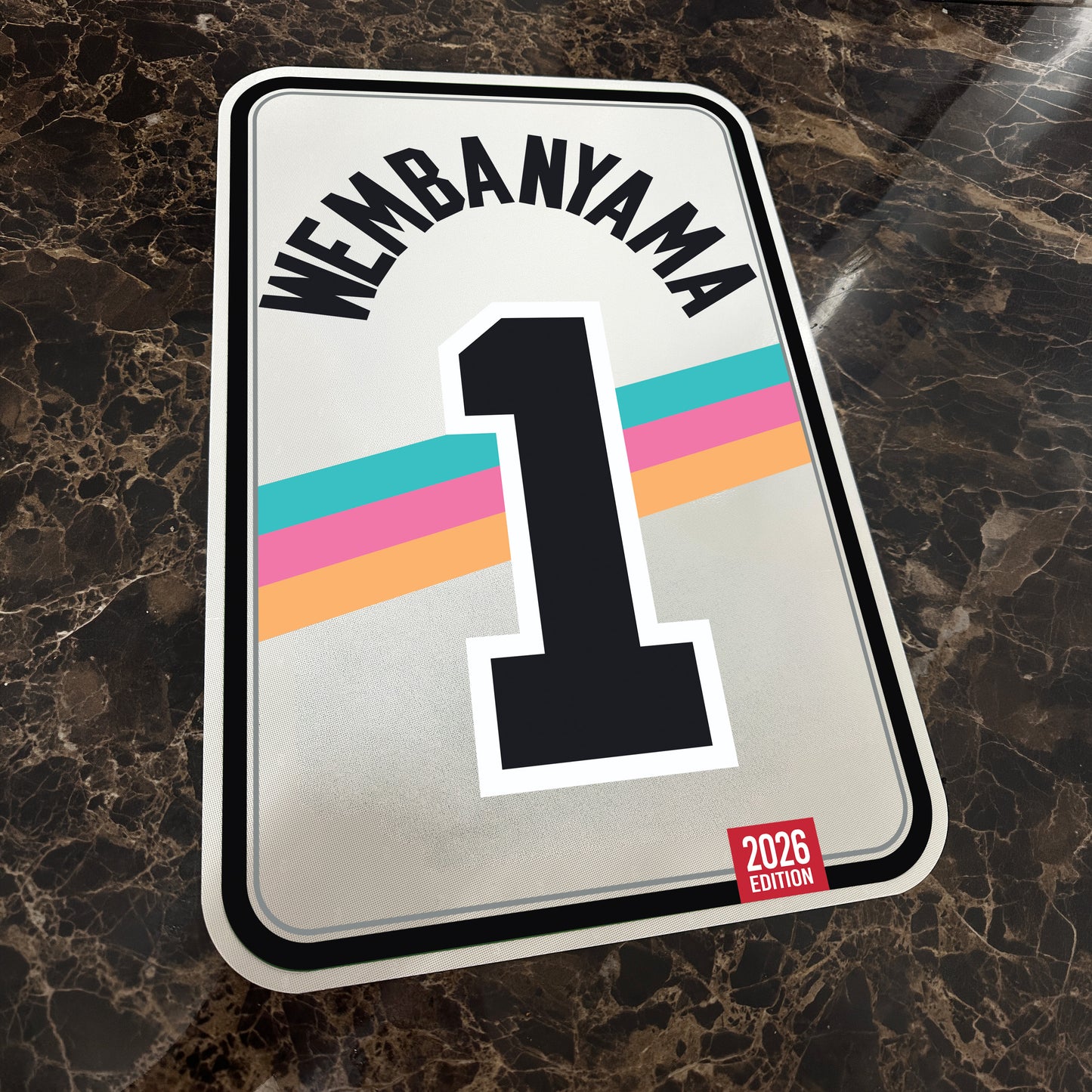 Victor Wembanyama #1 San Antonio Jersey Number Sign