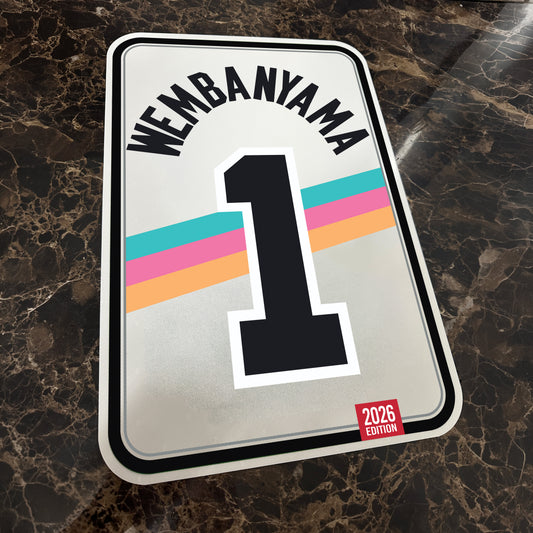 Victor Wembanyama #1 San Antonio Jersey Number Sign