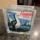 Vintage style Hamm’s Beer Mr. Bear mascot glass box replica with mini-LED lights