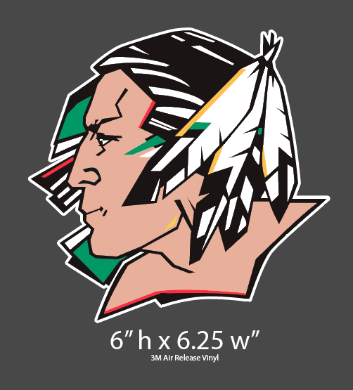 UND Sioux vinyl decal