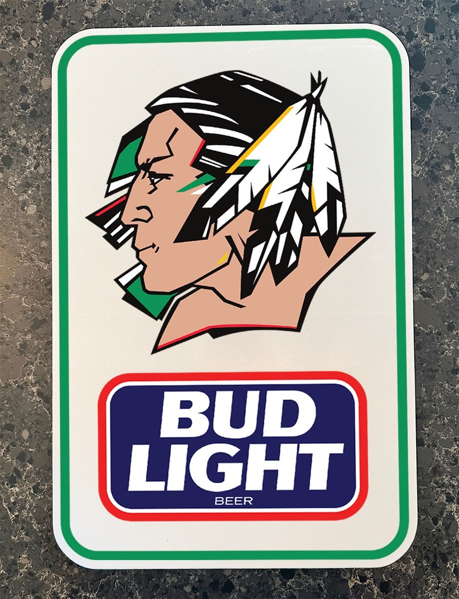 UND Sioux and Bud Light sign