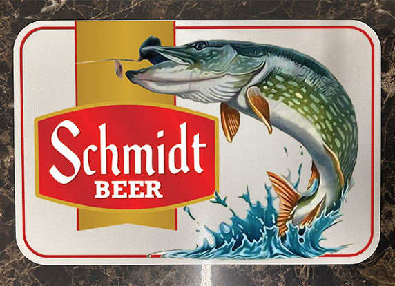 Schmidt Beer Wildlife Series Northern Pike sign