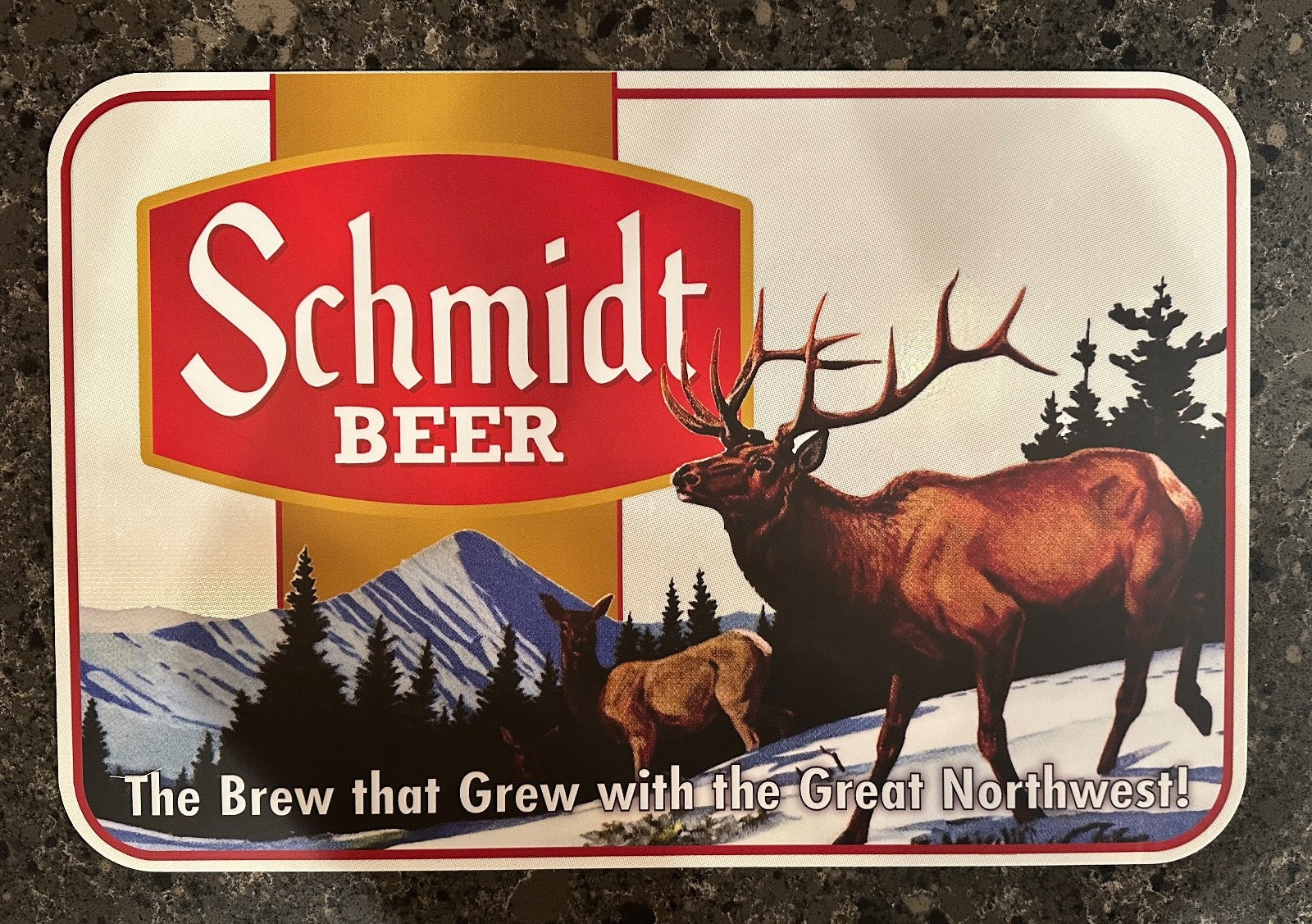 Schmidt Beer Wildlife Series Elk sign